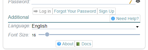 Font Size Option in Login Screen